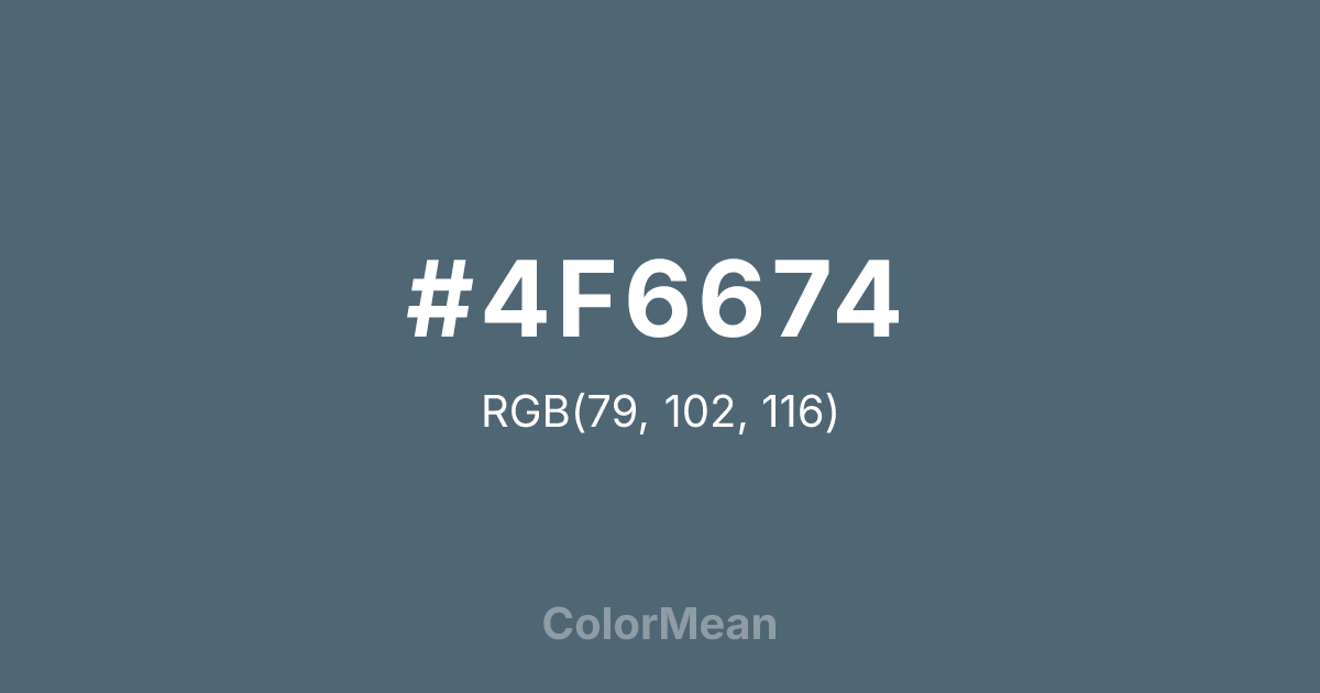 #4F6674 color swatch