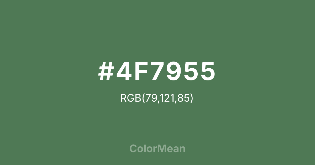 #4F7955 color swatch