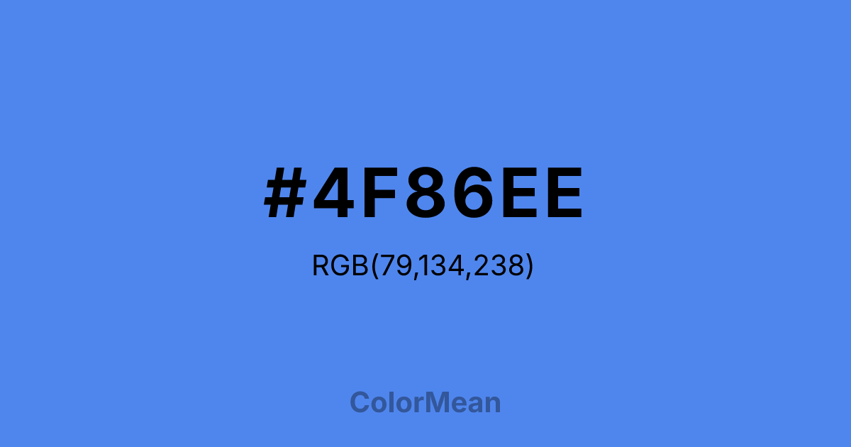 #4F86EE color swatch