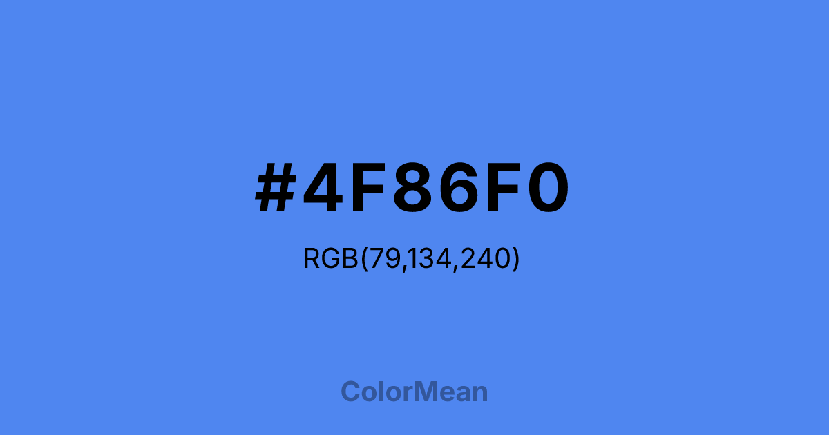 #4F86F0 color swatch