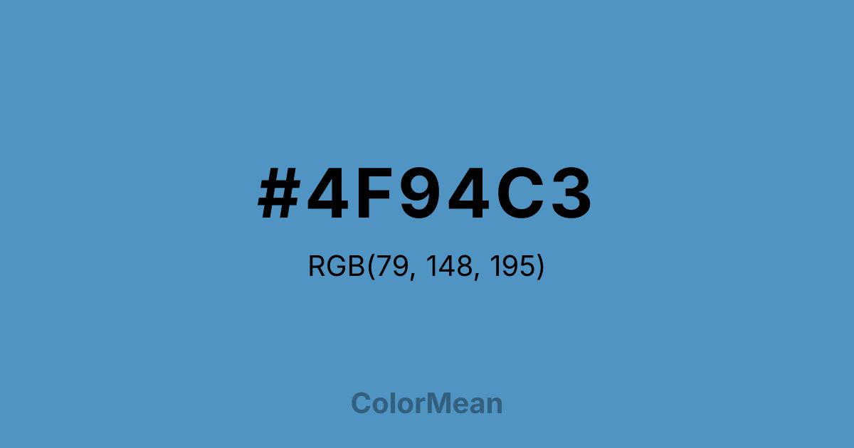 #4F94C3 color swatch
