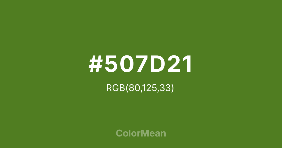 #507D21 color swatch