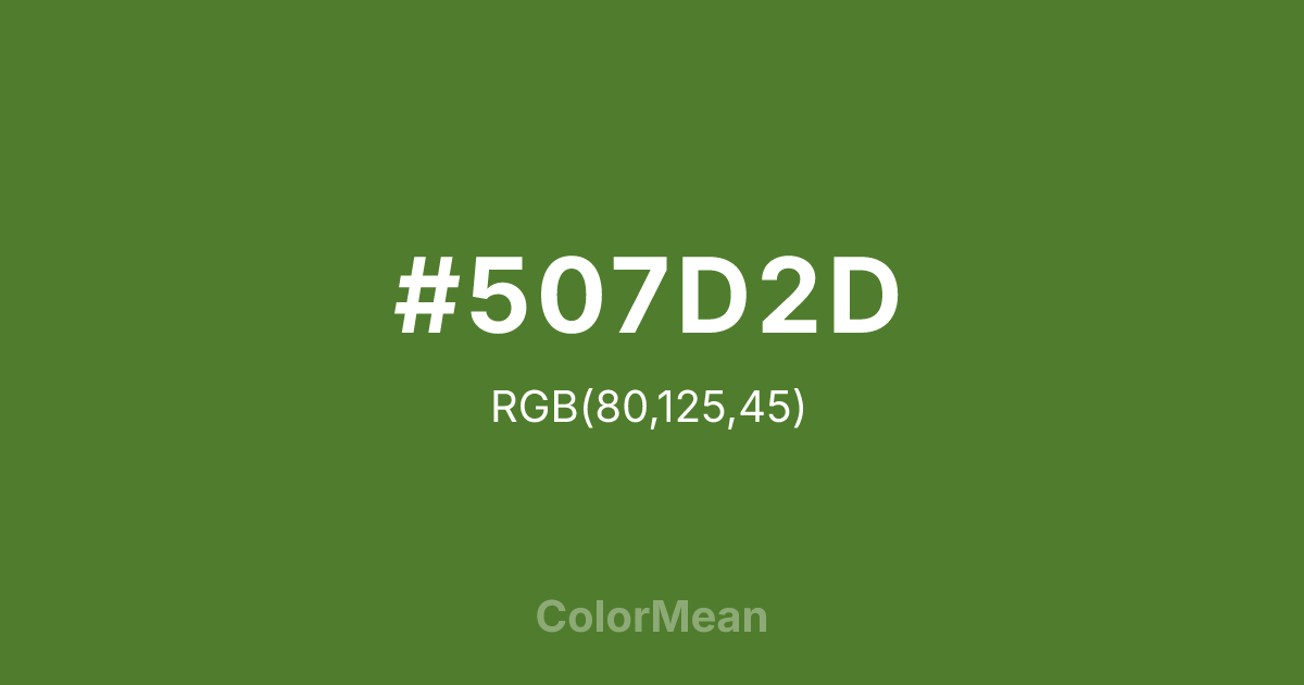 #507D2D color swatch