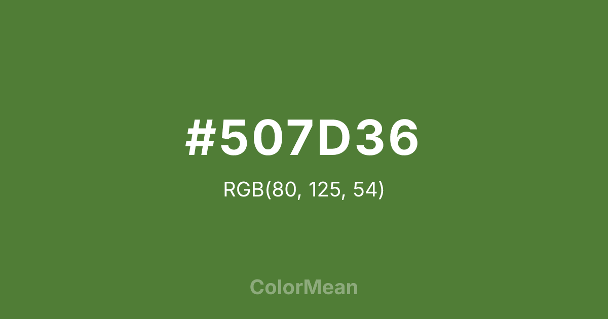 #507D36 color swatch