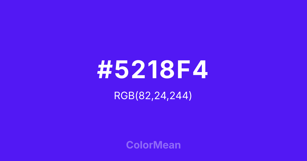#5218F4 color swatch
