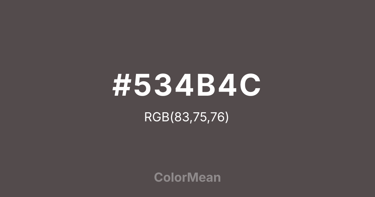 #534B4C color swatch