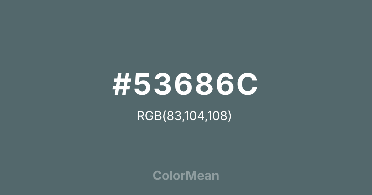 #53686C color swatch