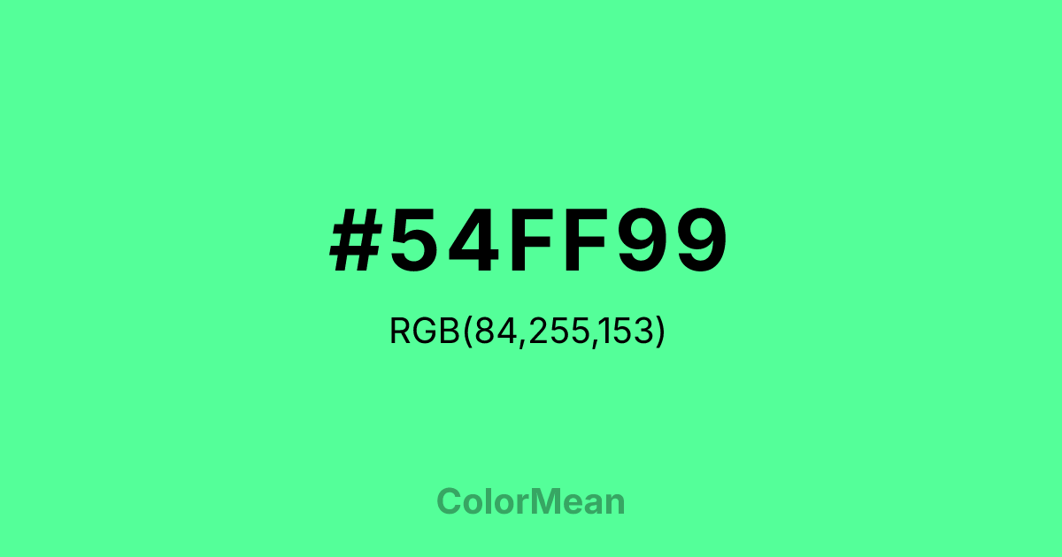 #54FF99 color swatch