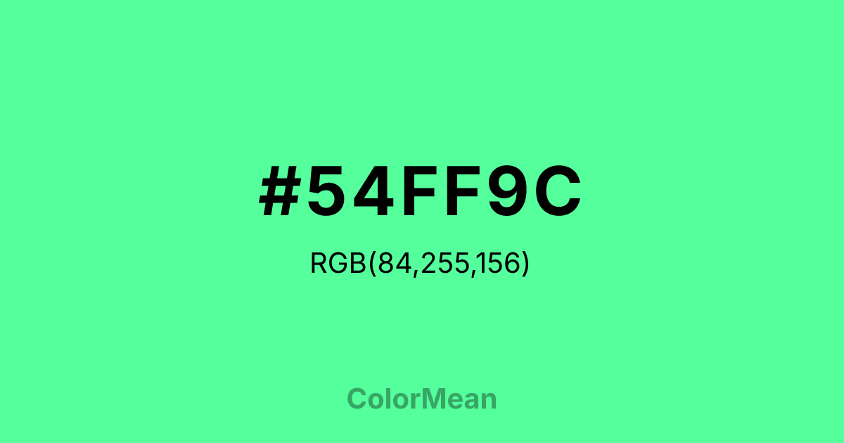 #54FF9C color swatch