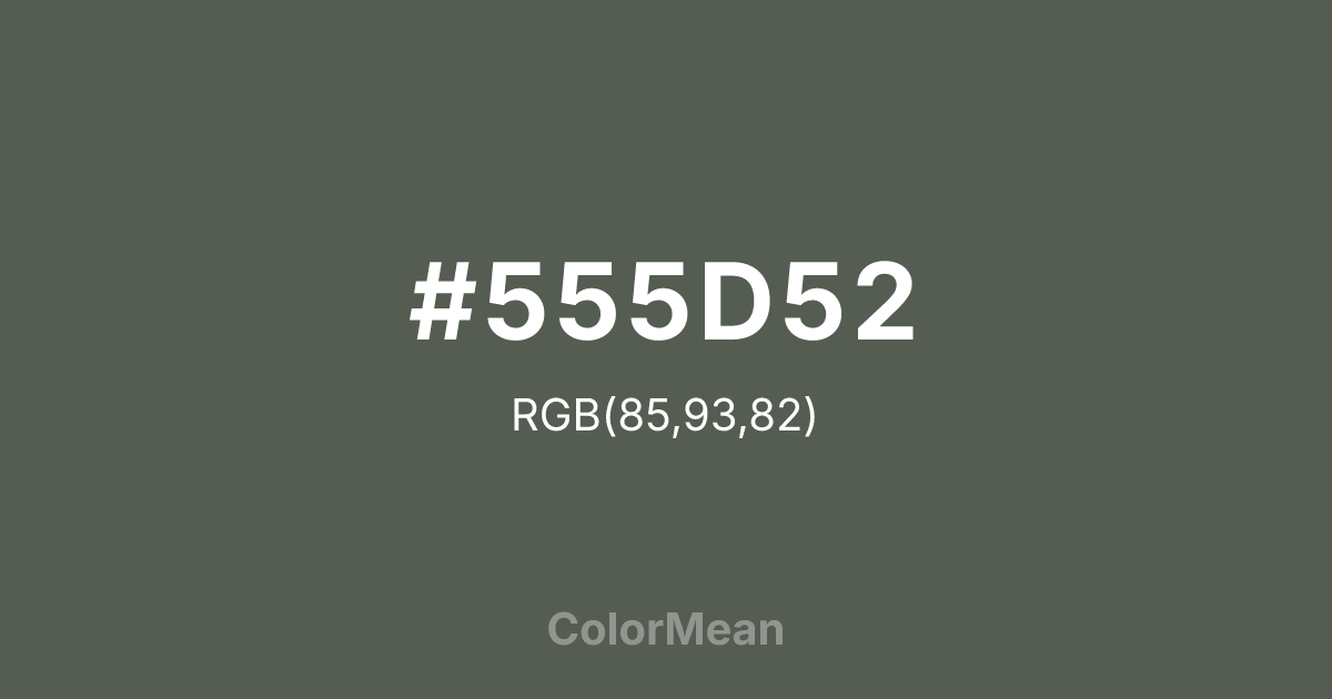 #555D52 color swatch