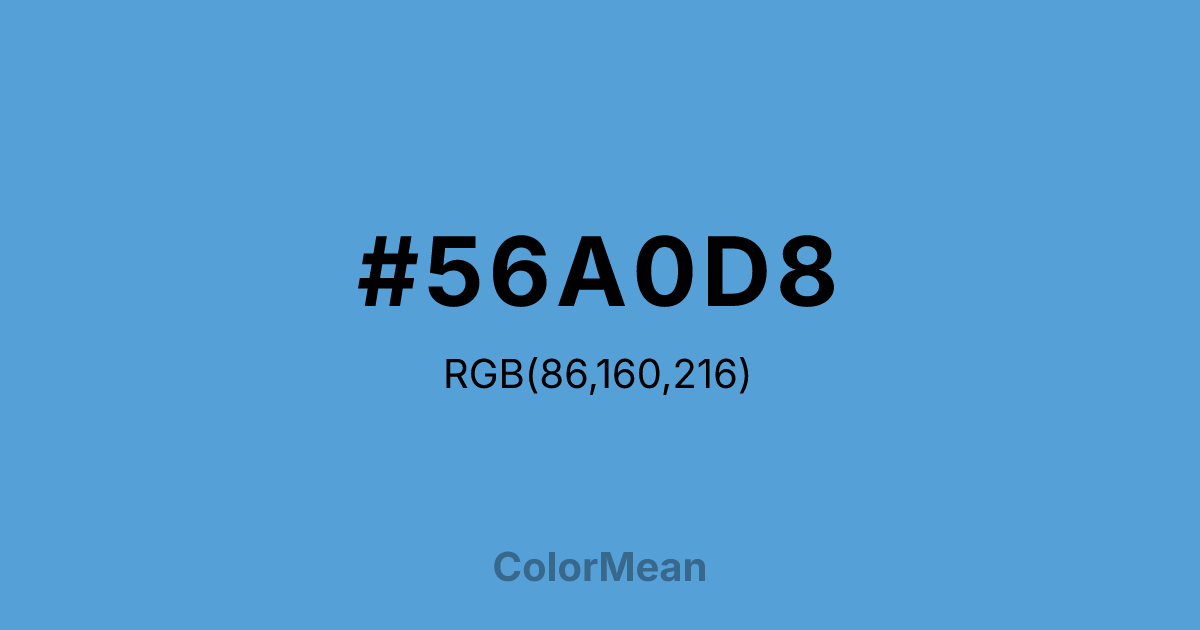 #56A0D8 color swatch