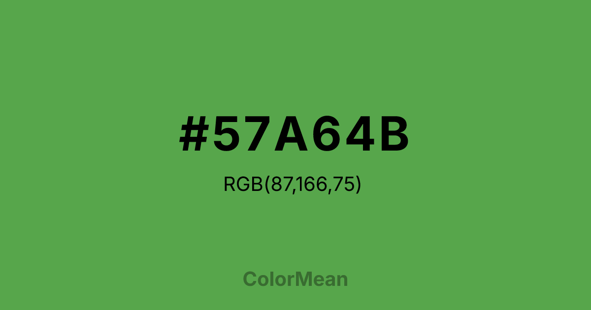 #57A64B color swatch