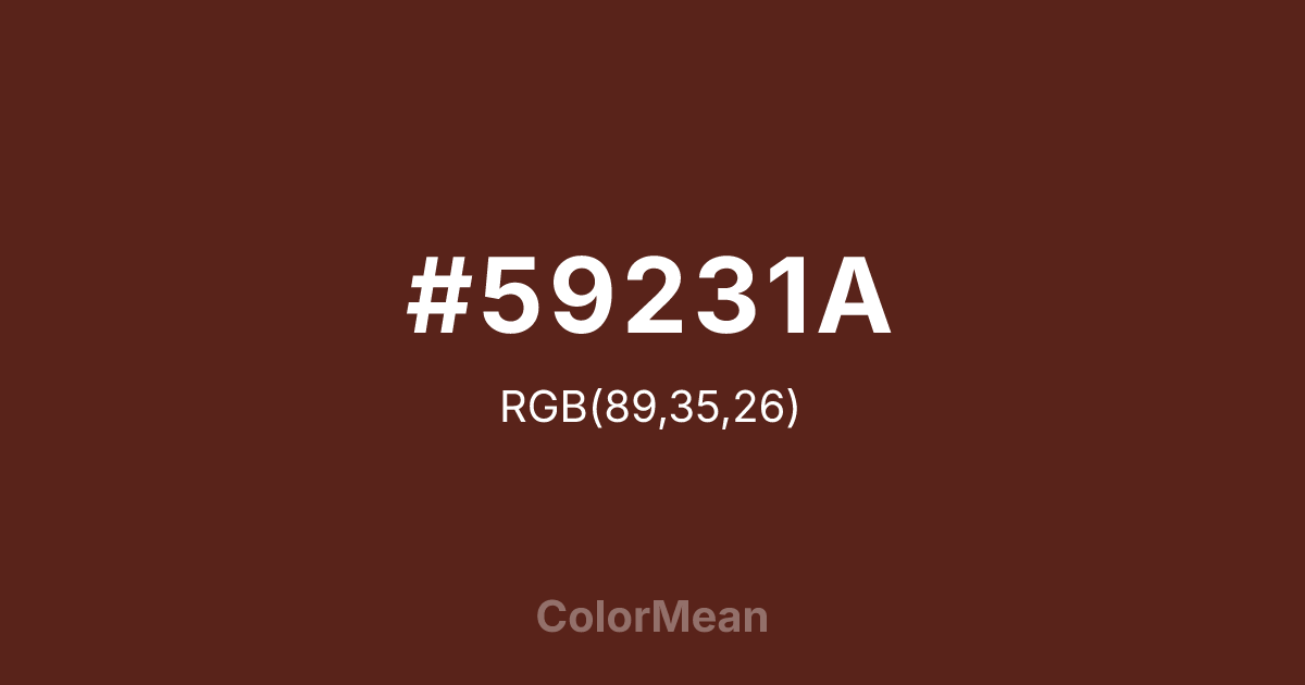 #59231A color swatch