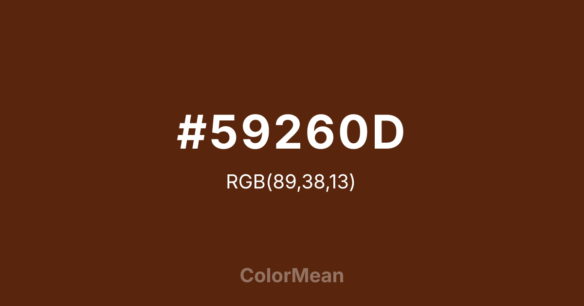 #59260D color swatch