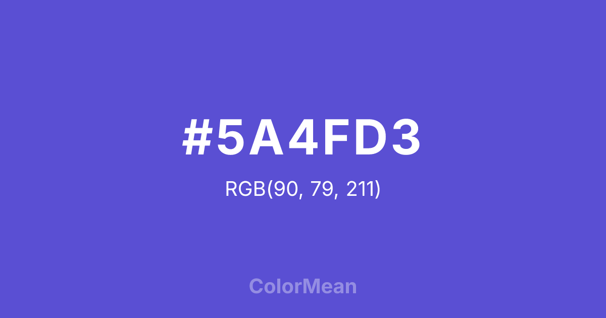 #5A4FD3 color swatch