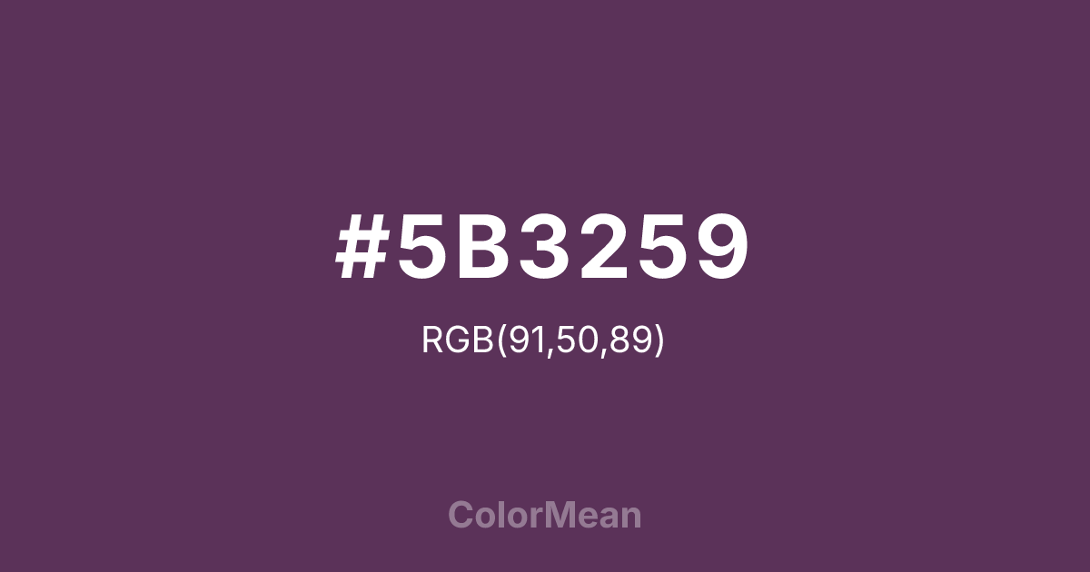#5B3259 color swatch