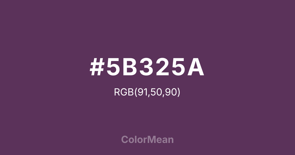 #5B325A color swatch