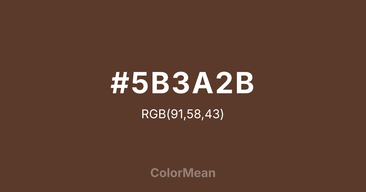 #5B3A2B color swatch