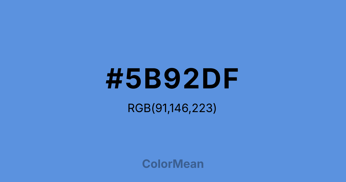 #5B92DF color swatch