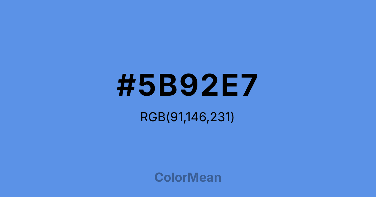 #5B92E7 color swatch