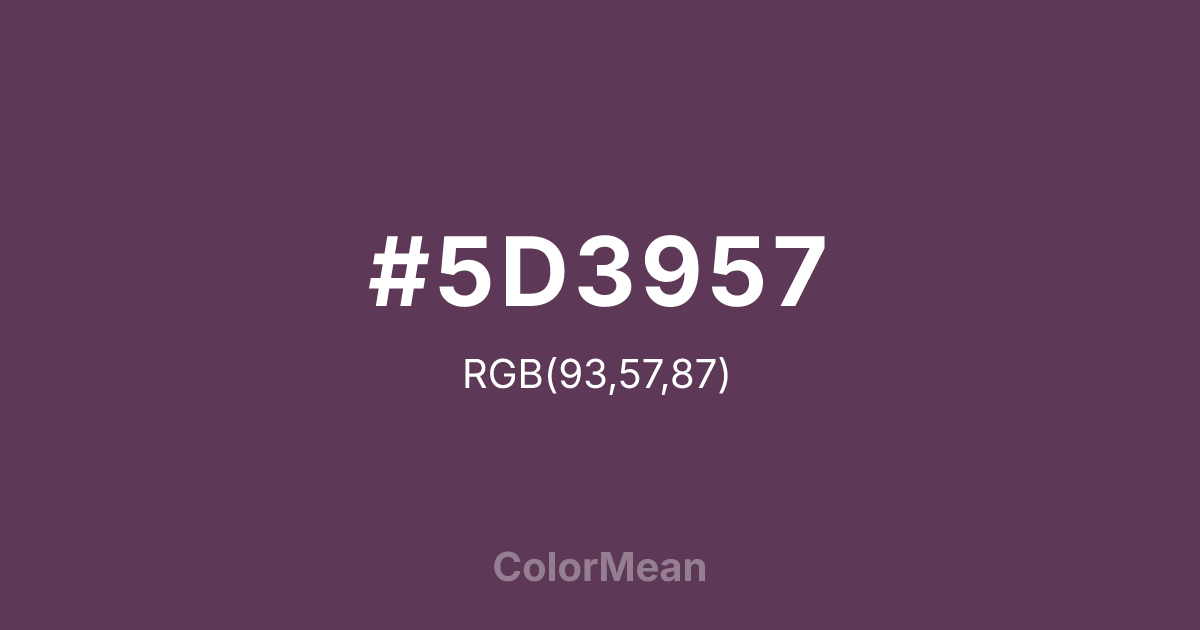 #5D3957 color swatch