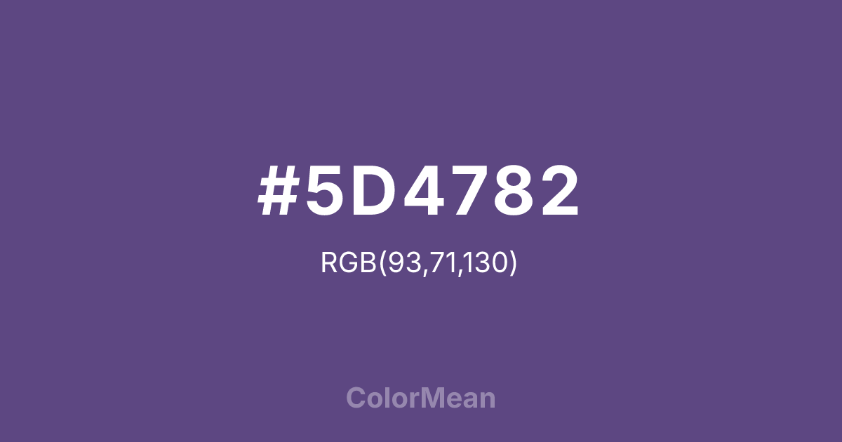 #5D4782 color swatch