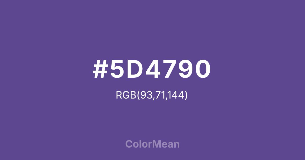 #5D4790 color swatch