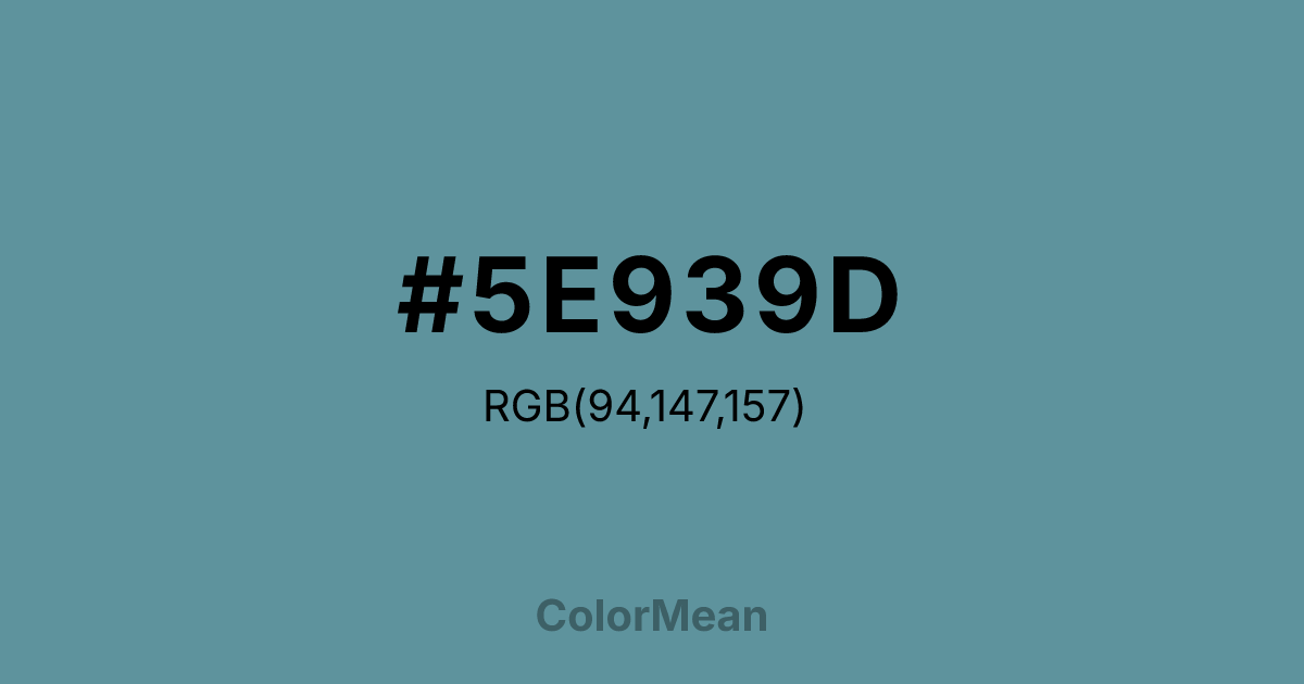 #5E939D color swatch