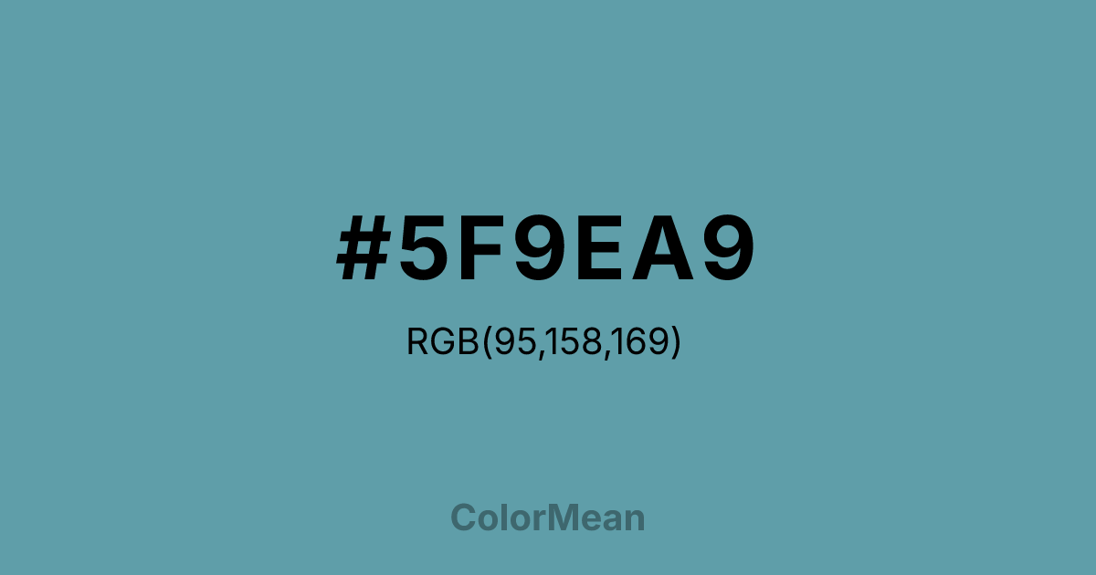 #5F9EA9 color swatch