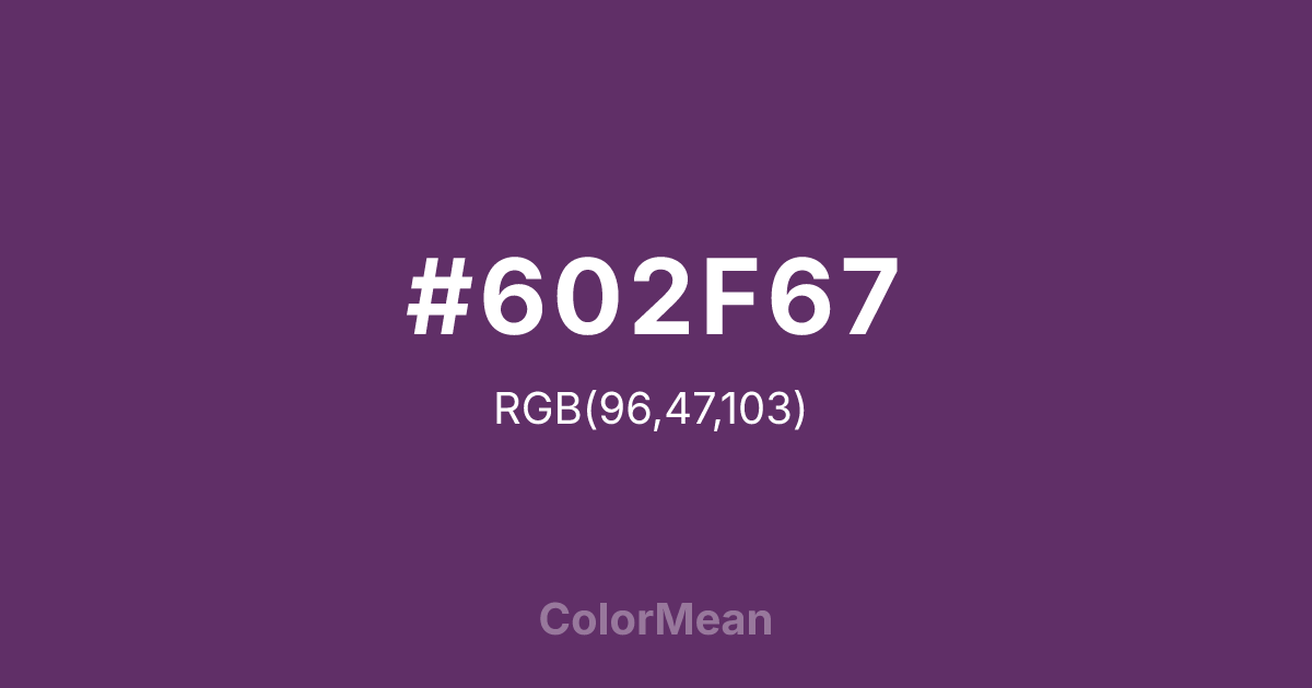 #602F67 color swatch