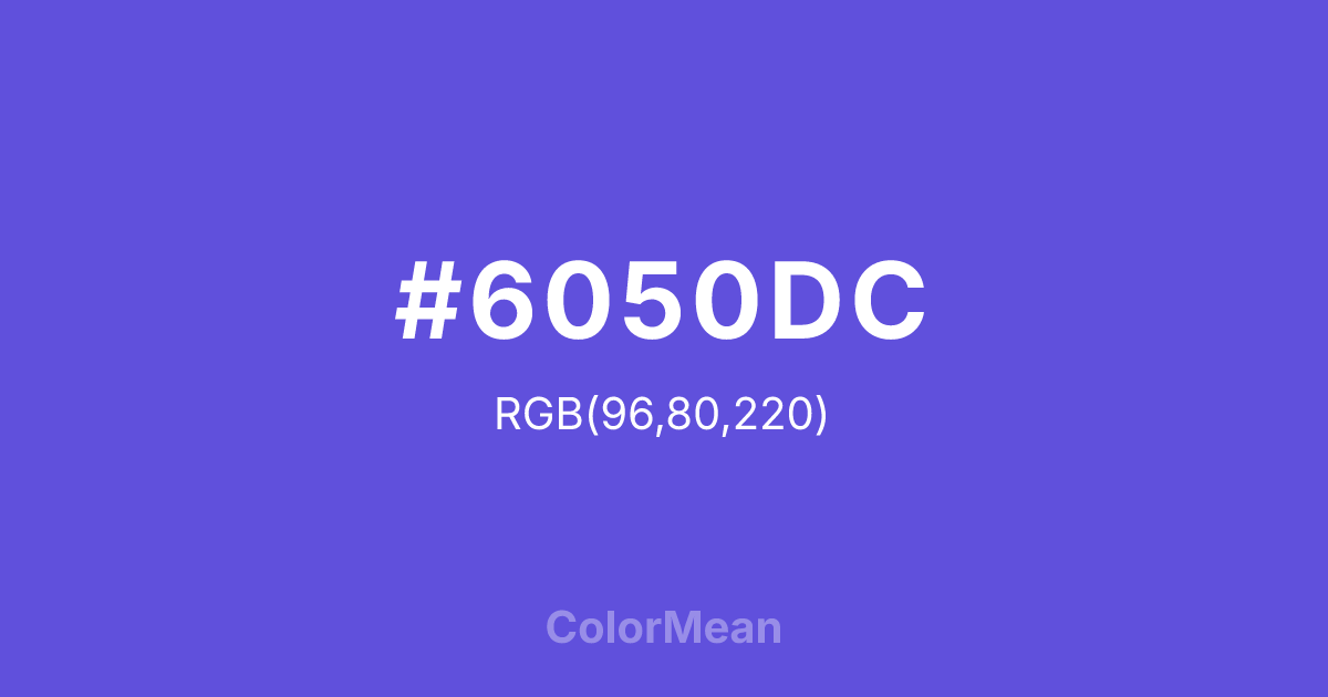 #6050DC color swatch