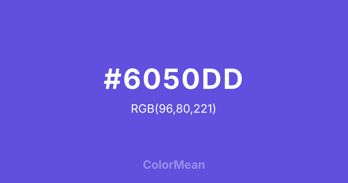 #6050DD color swatch