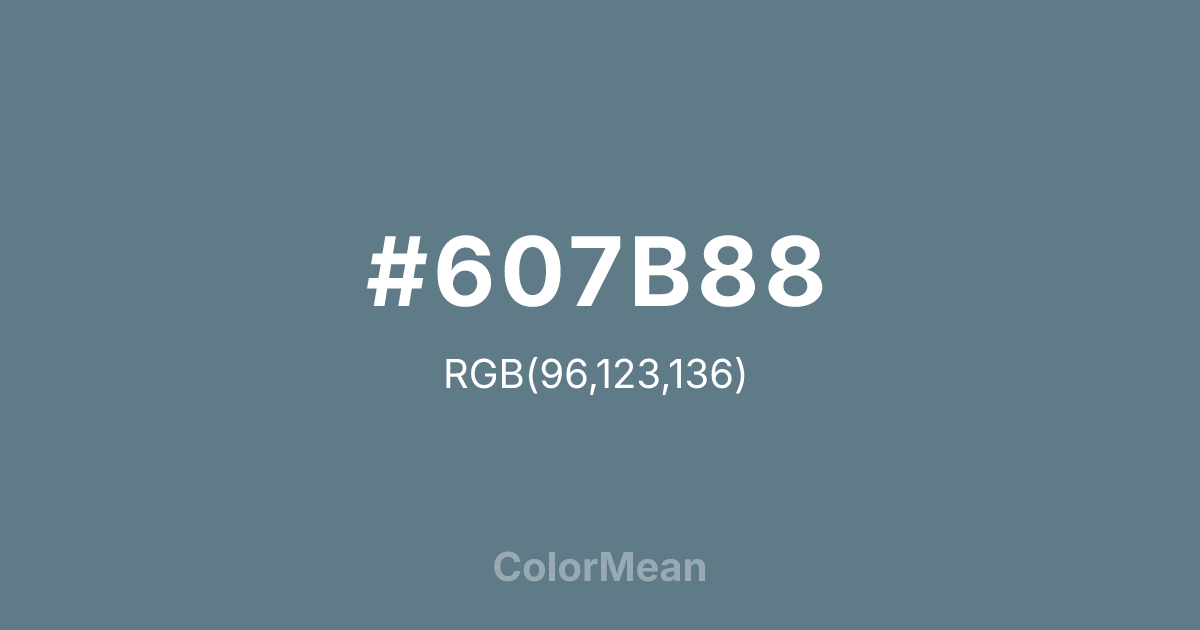 #607B88 color swatch