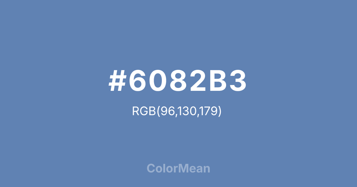 #6082B3 color swatch