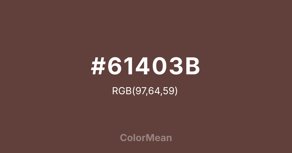 #61403B color swatch