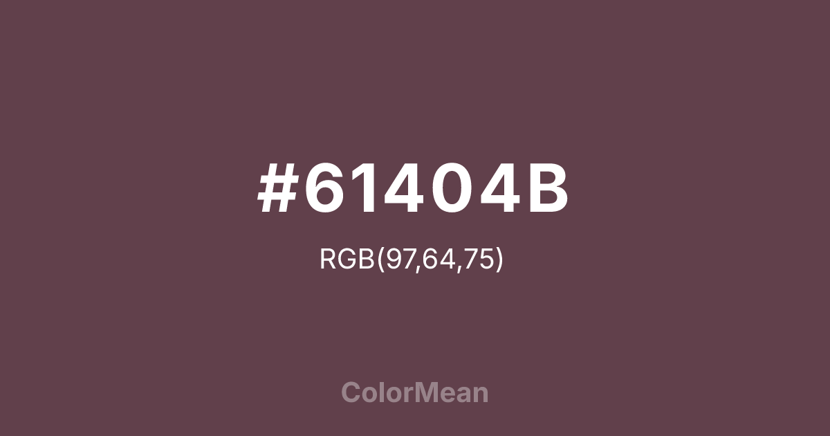 #61404B color swatch