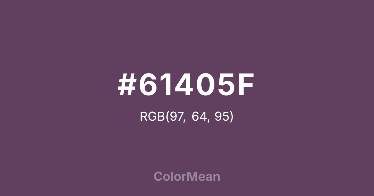 #61405F color swatch