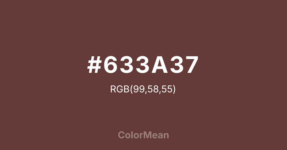 #633A37 color swatch