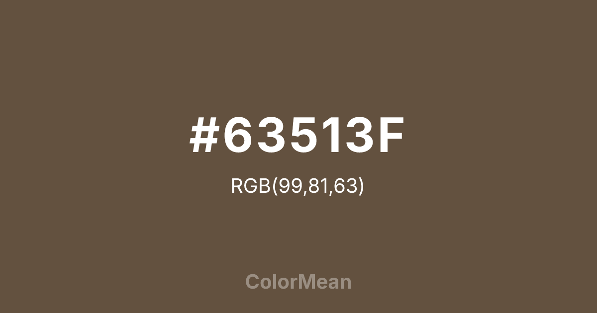 #63513F color swatch