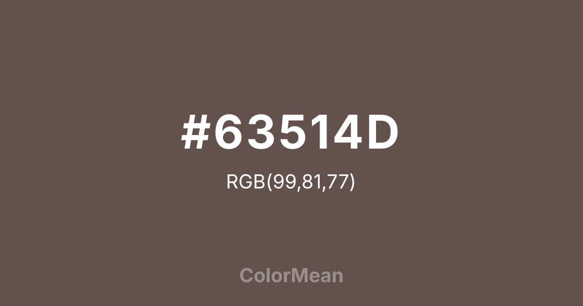 #63514D color swatch