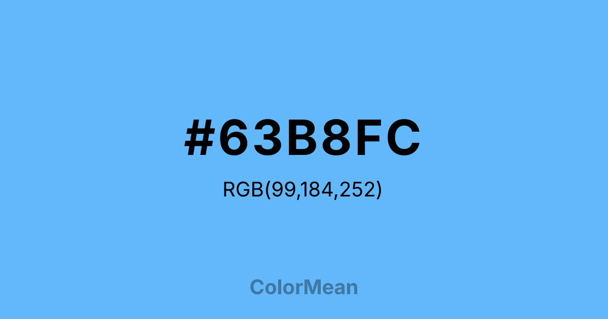 #63B8FC color swatch