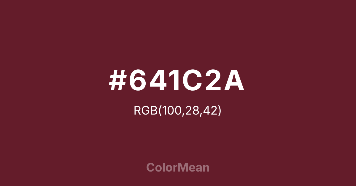 #641C2A color swatch