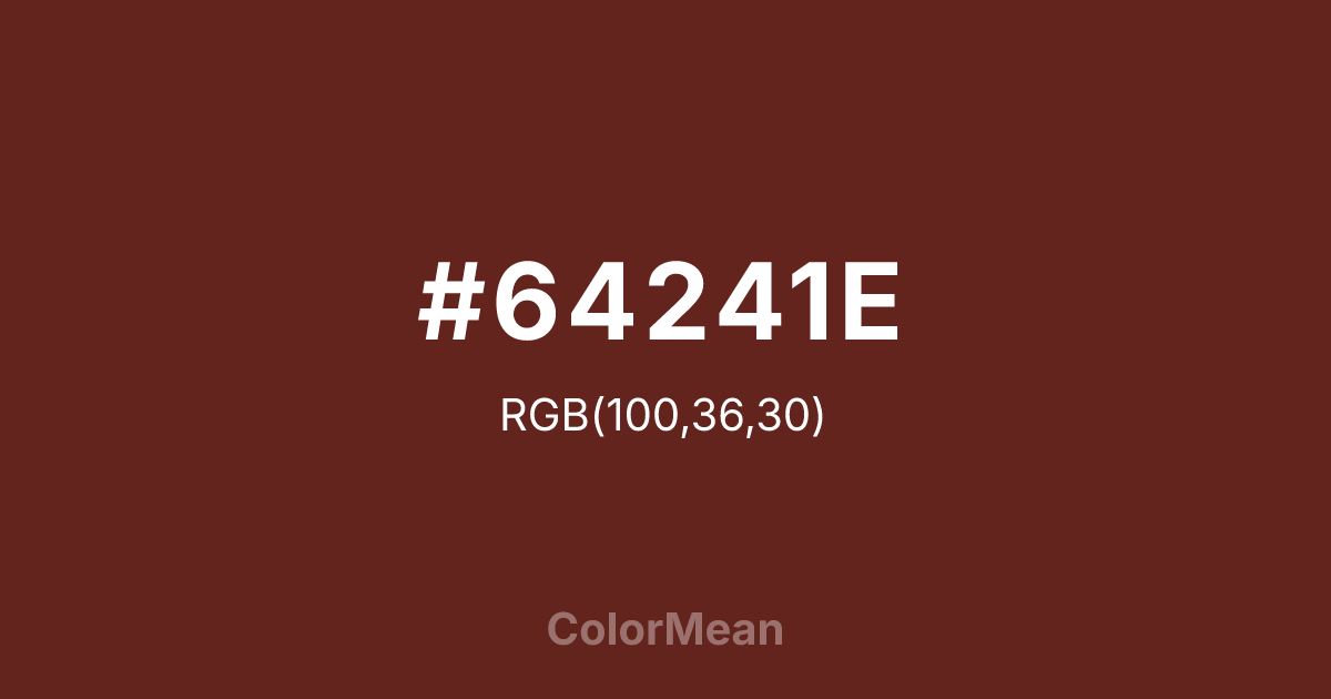 #64241E color swatch