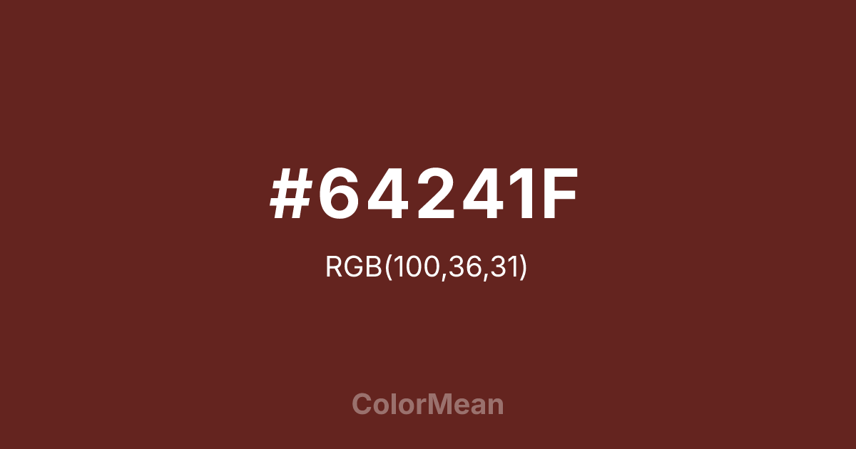 #64241F color swatch