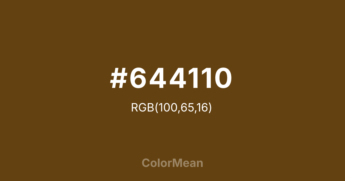 #644110 color swatch