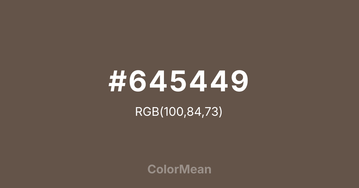#645449 color swatch