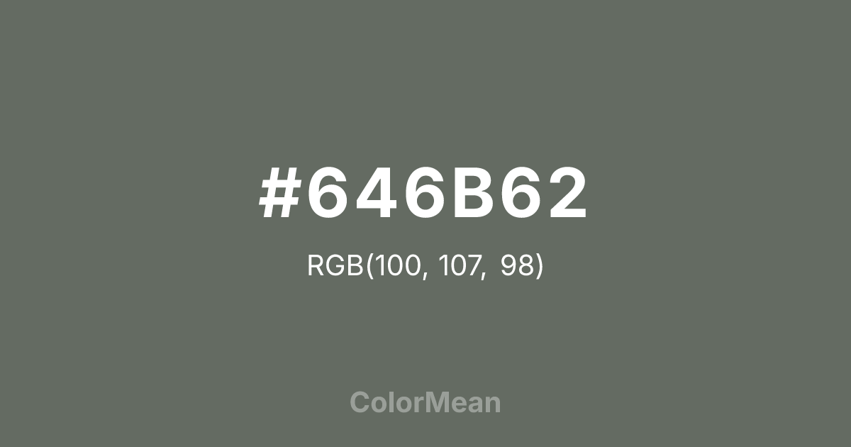 #646B62 color swatch
