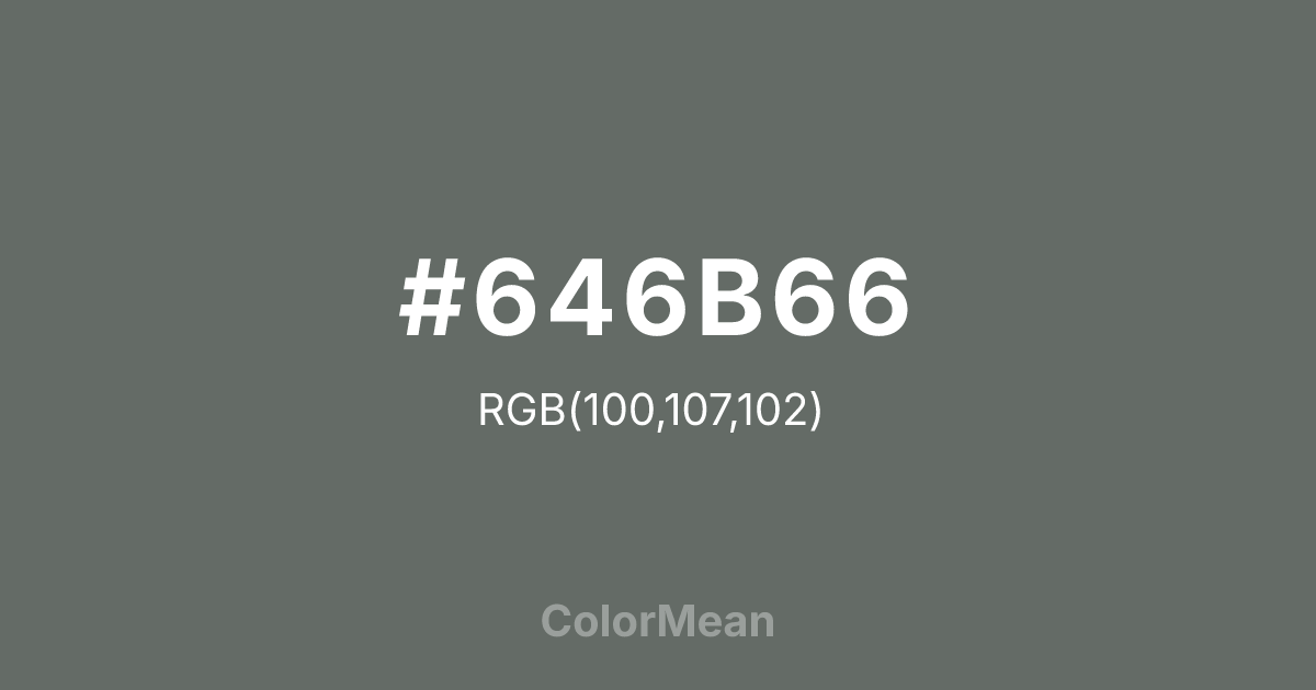 #646B66 color swatch