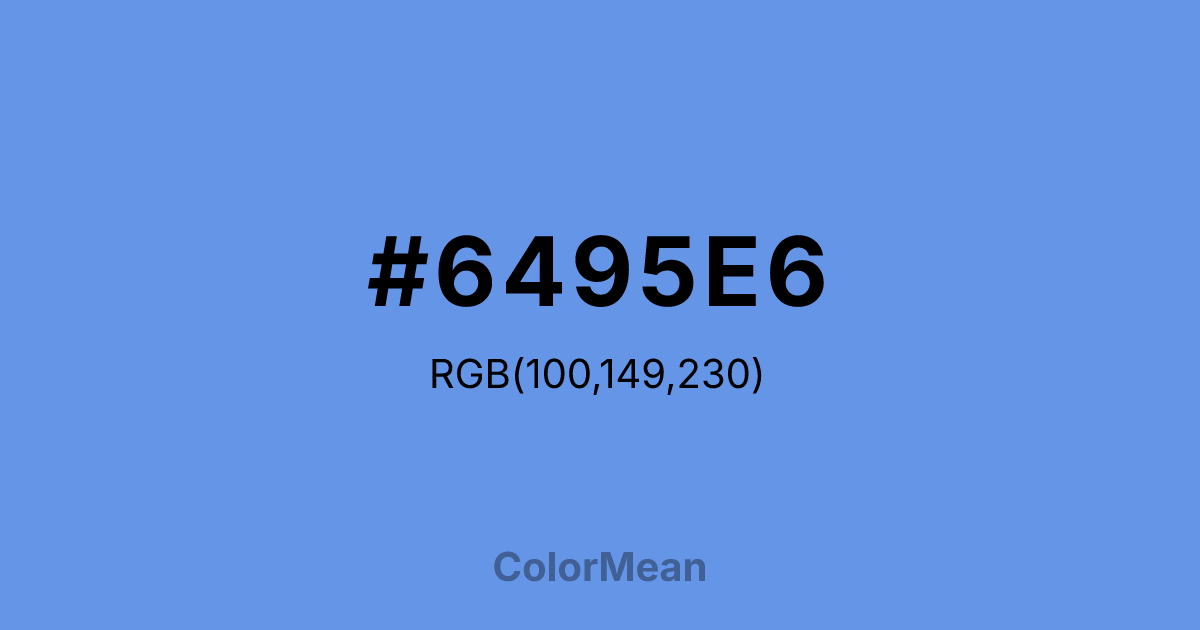 #6495E6 color swatch