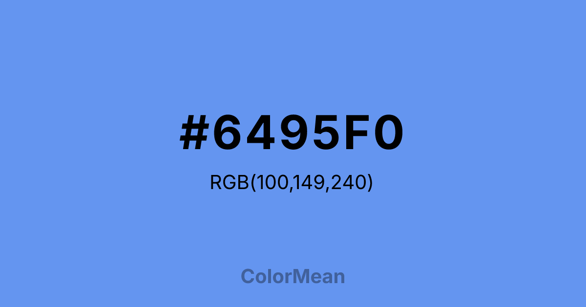 #6495F0 color swatch